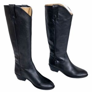 Frye Black Carson Pull On Low Heel Riding Boot 7.5